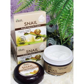 Подтягивающий ампульный крем с улиткой Ekel Snail Ample Intensive Cream, 100г