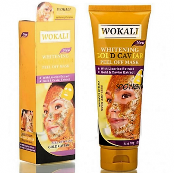 Золотая маска для лица "Wokali Whitening Gold Caviar Peel Off Mask"