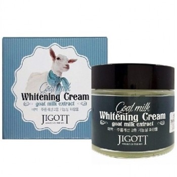 Крем для лица отбеливающий Jigott "Goat Milk Whitening Cream", 70ml