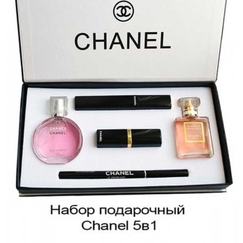 Подарочный набор Шанель парфюм + косметика 5в1